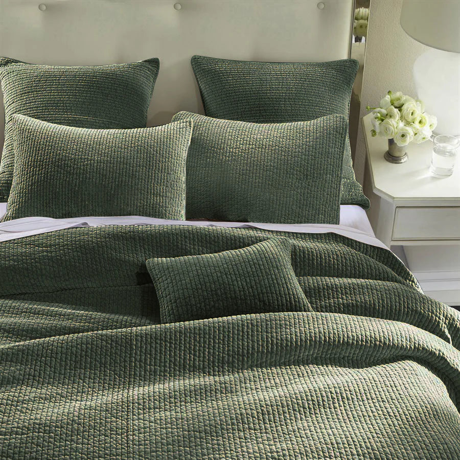Aged Cotton Velvet Quilt Set
