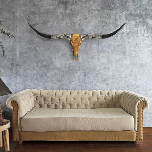 Antique Gypsy Soul Longhorn Skull - The Boho House