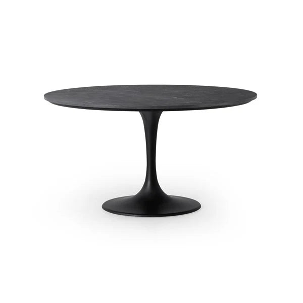 Bluestone Dining Table - Bohemian+Rustic Furniture - Black Wood Dining Table - Stone Top Dining Table - The Boho House