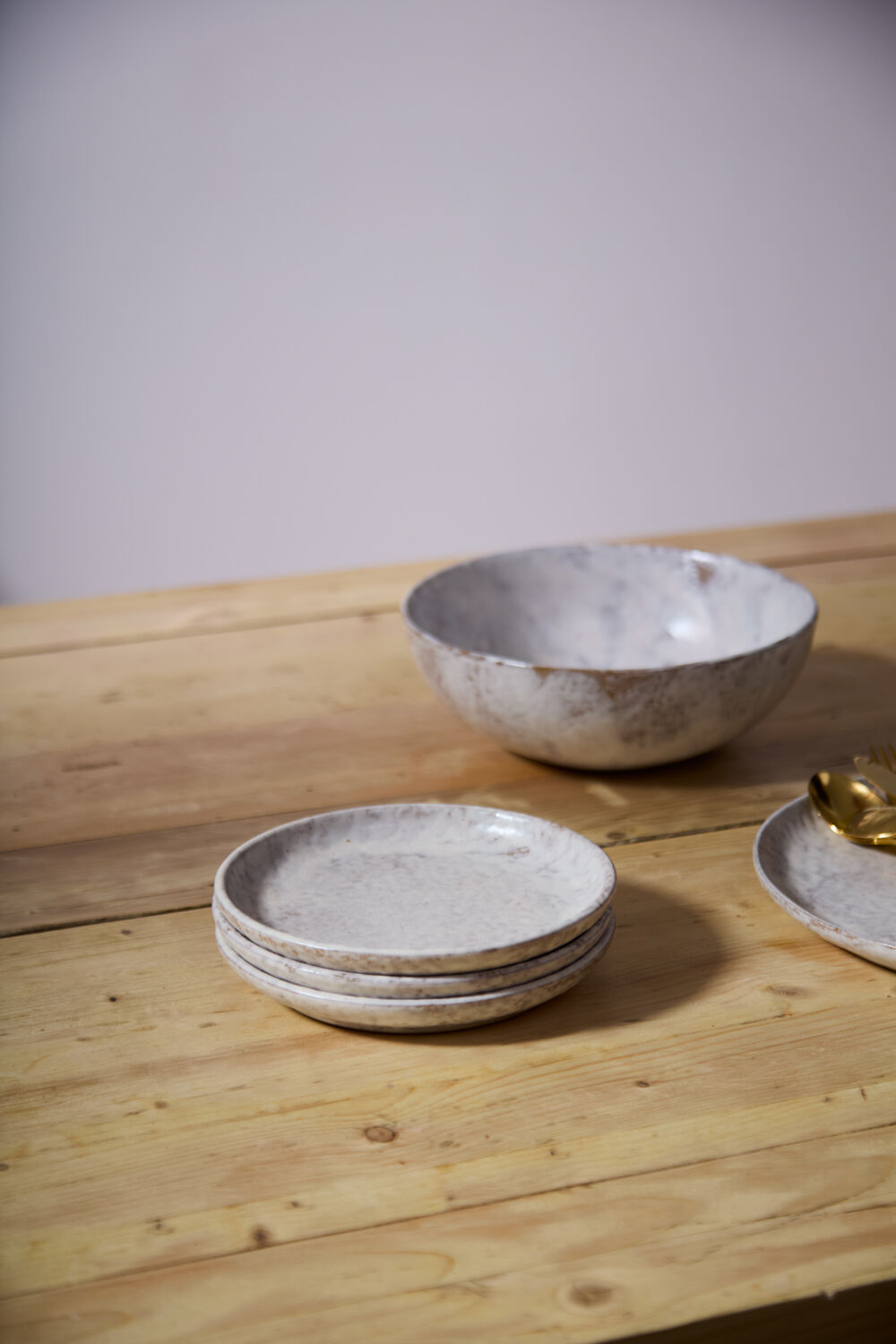 Cloud Hand-Glazed Collection - White Glaze - Hand Glazed - Dishwasher safe - Microwave Safe - Salad Plates & Pasta Bowl - The Boho House