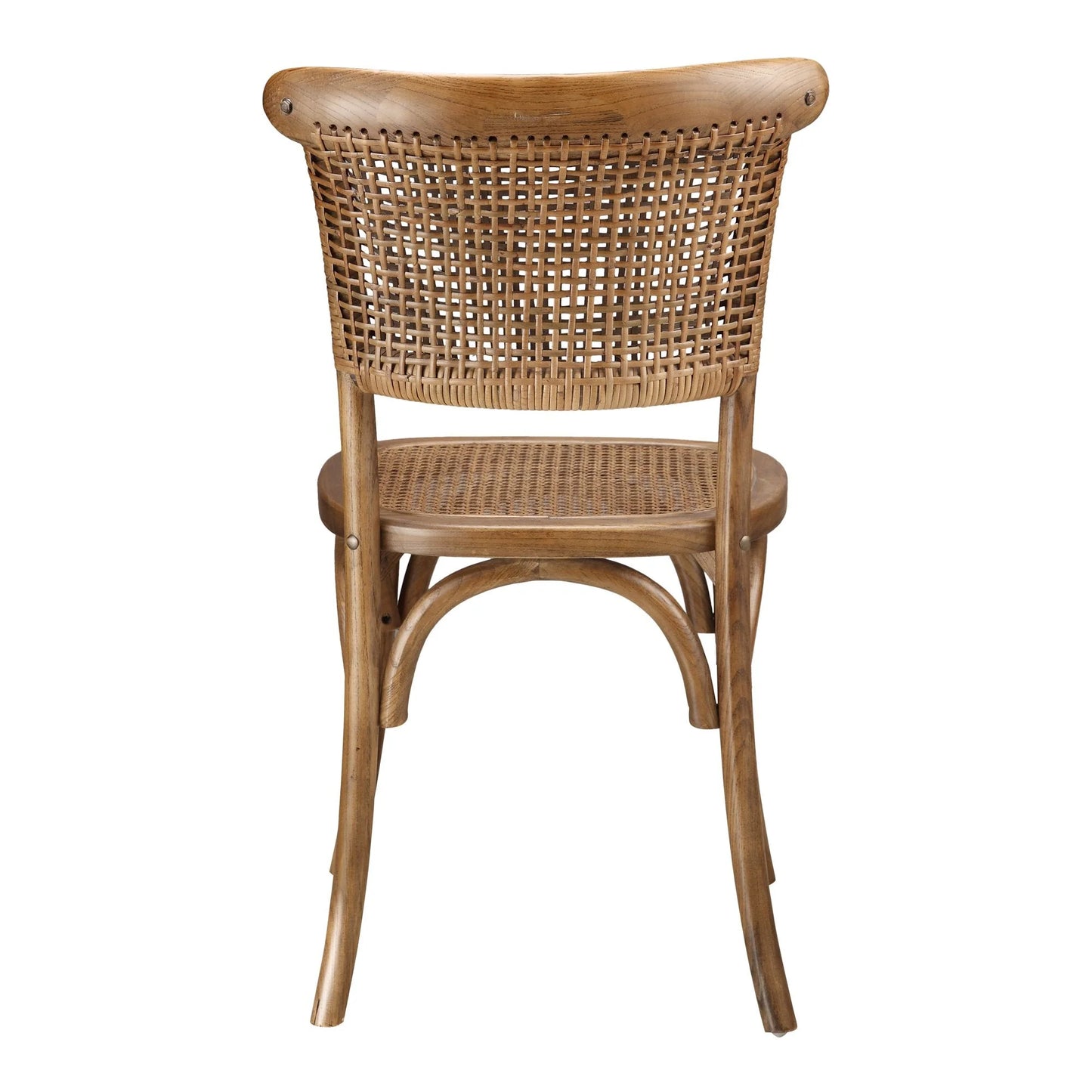 Elm Wood & Rattan Dining Chairs
