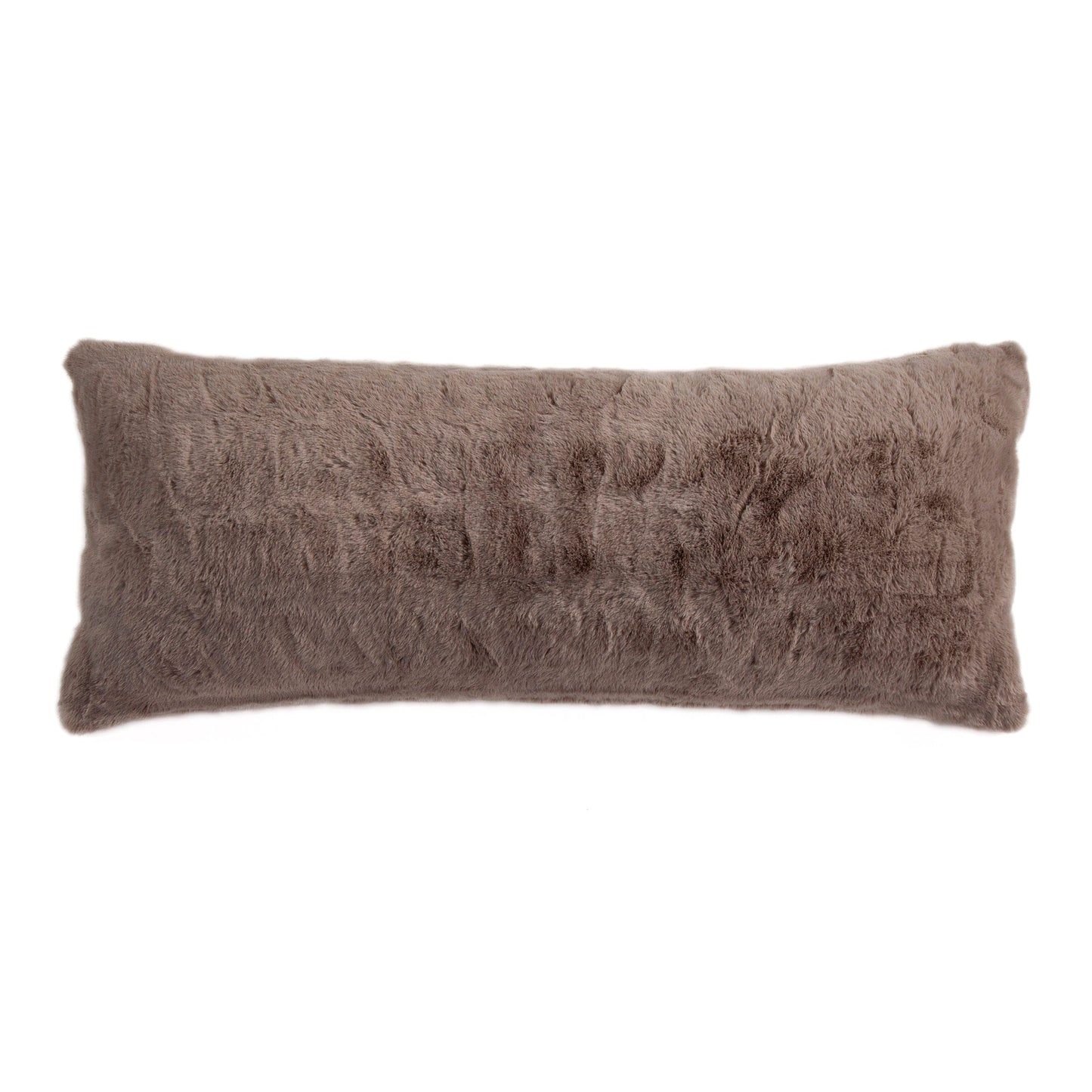 Faux Fur Rabbit Lumbar Pillow - Blush - The Boho House