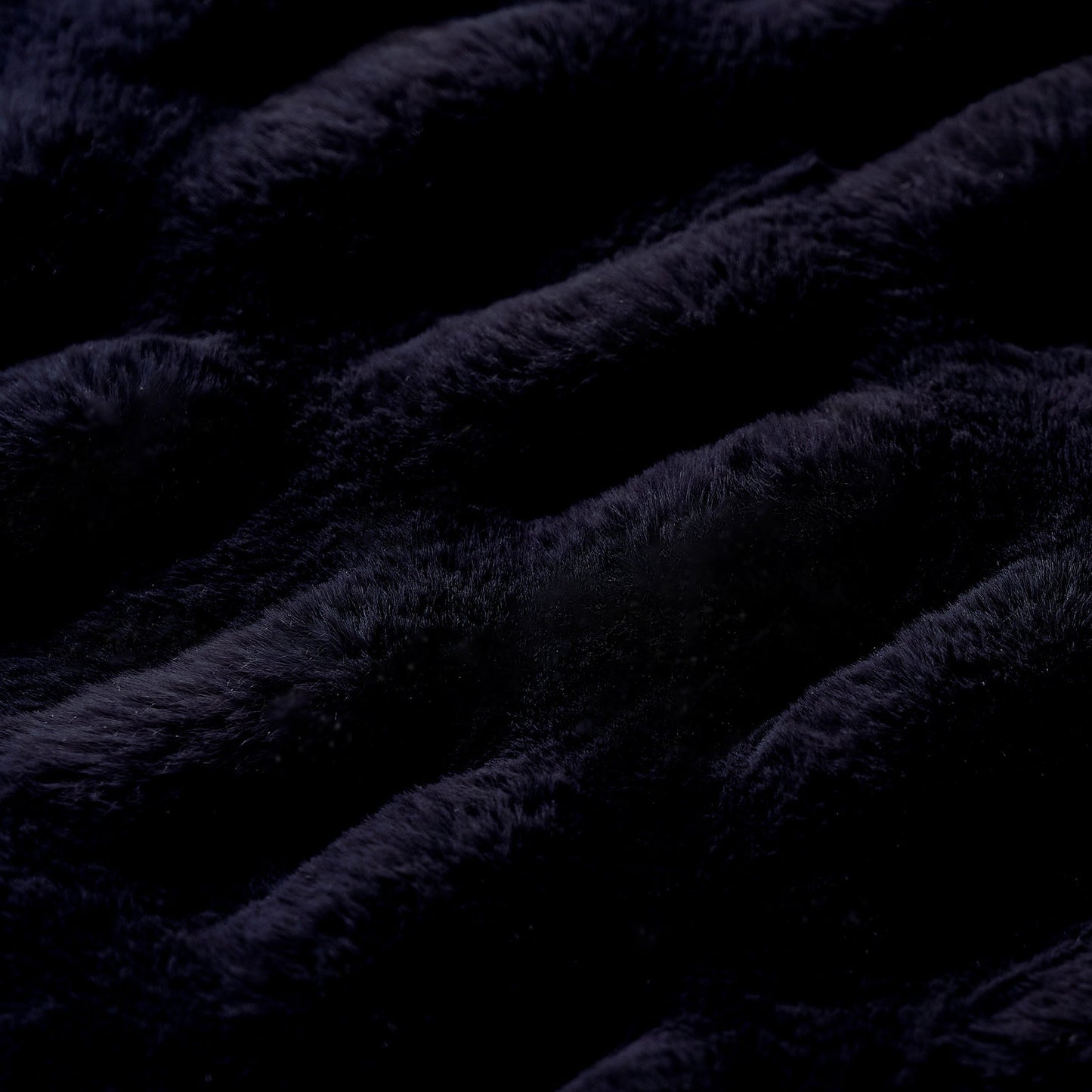 Faux Rabbit Fur Euro Pillow - Black - Faux Fur - The Boho House