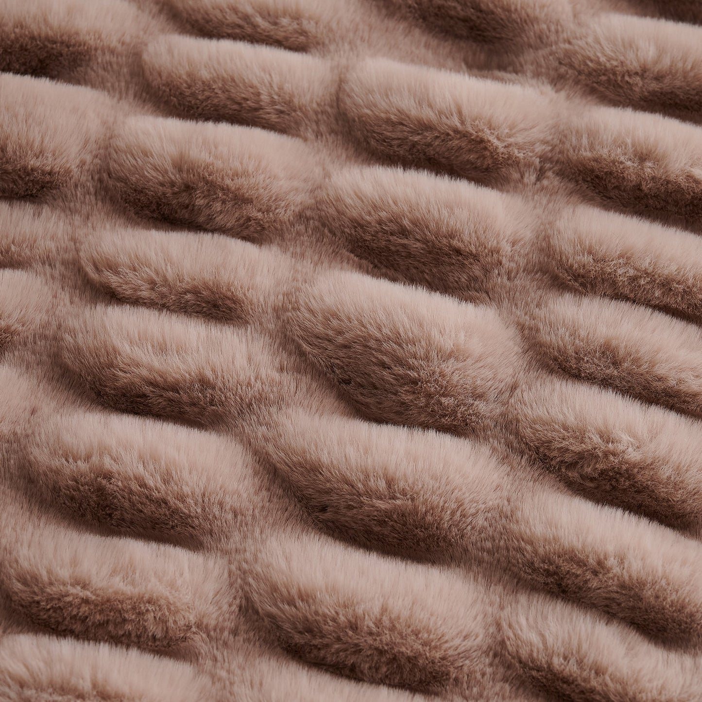 Faux Rabbit Fur Double-Sided Blanket -Blush - Faux Fur - The Boho House