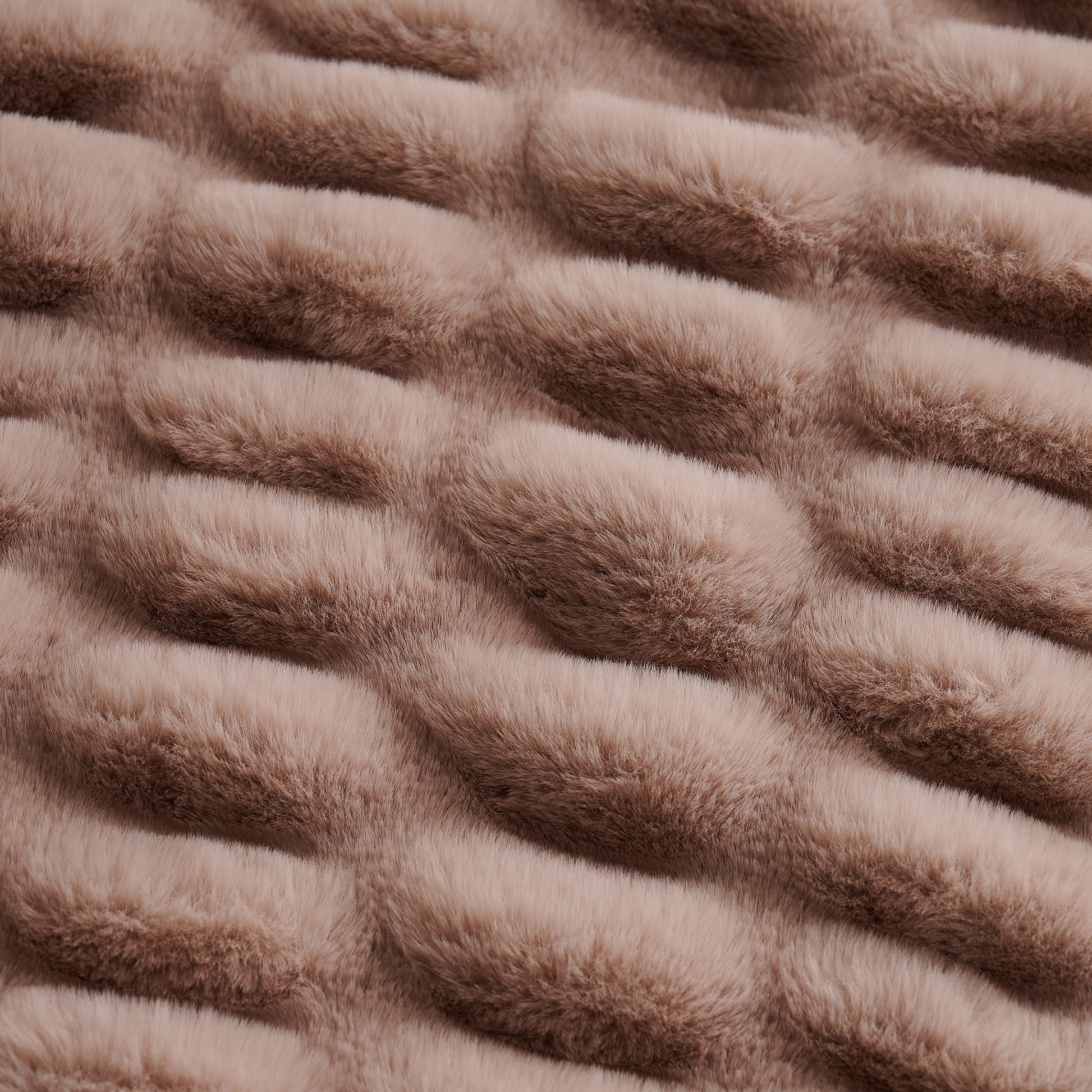 Faux Rabbit Fur Double-Sided Blanket -Blush  - Faux Fur - The Boho House