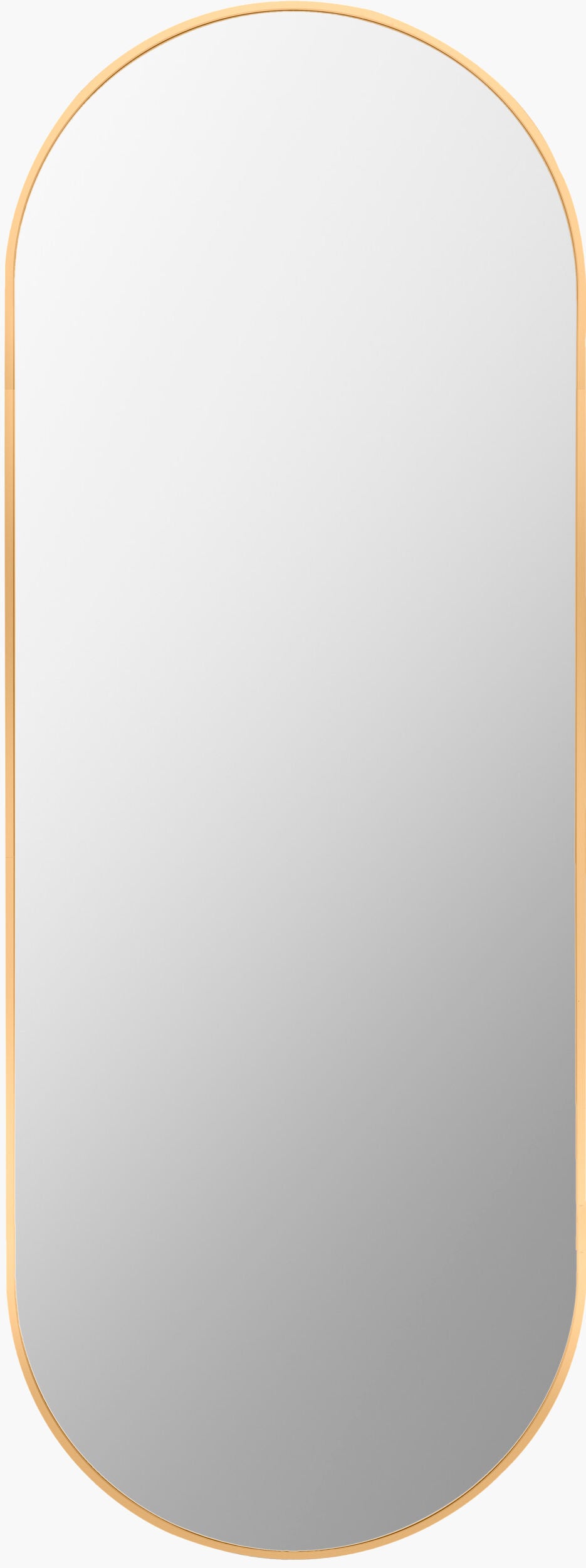 Gold Oval Long Wall Mirror