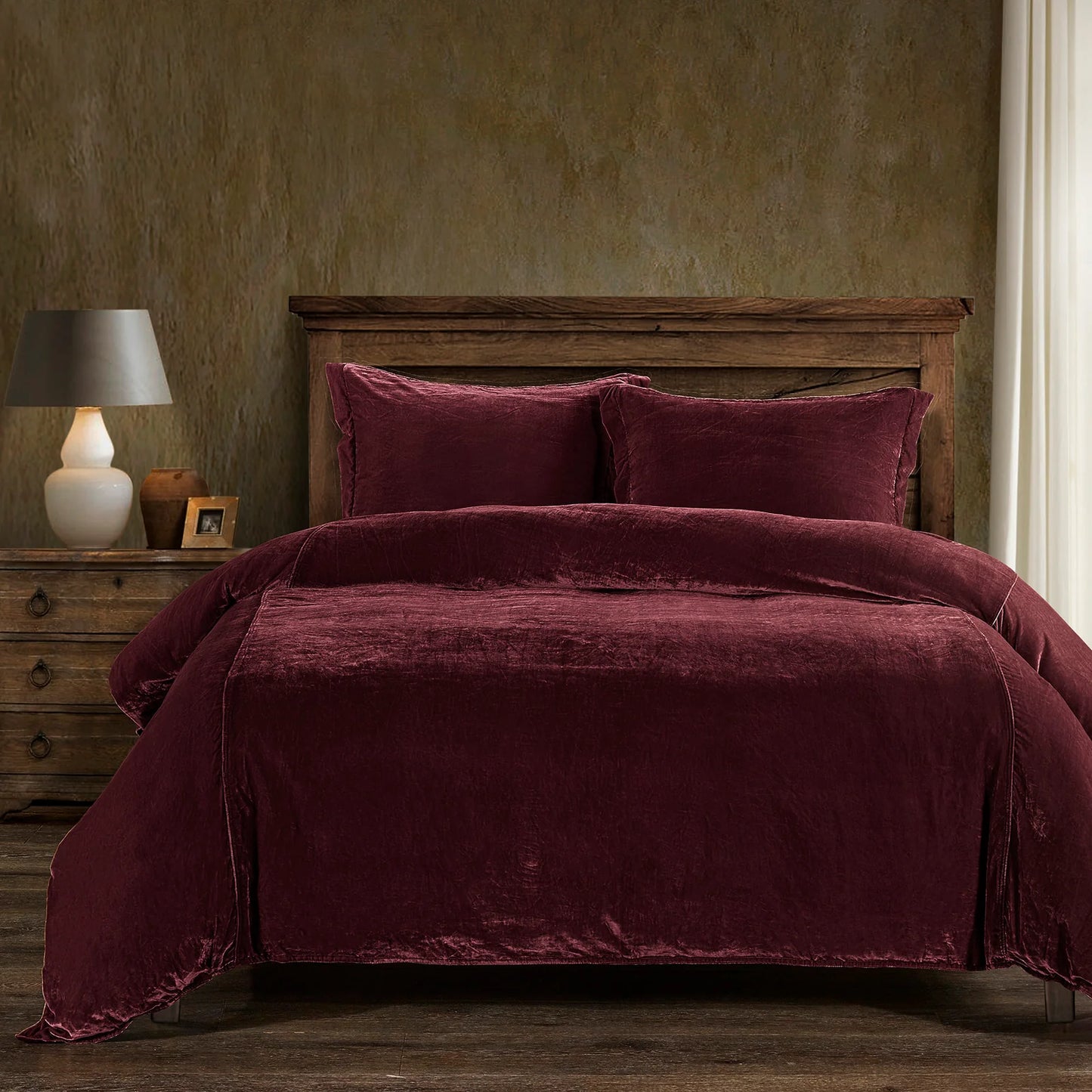 Lila Velvet Duvet Cover Set