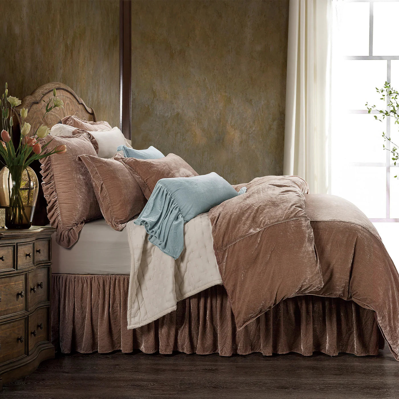 Lila Velvet Duvet Cover Set