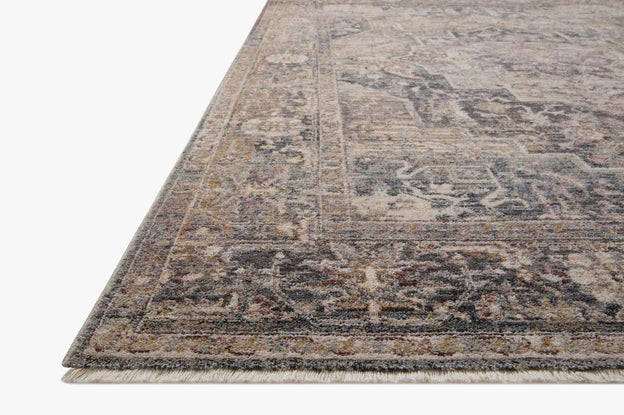 Lyric Denim Area Rugs - Traditional - Neutrals & dark navy - The Boho House