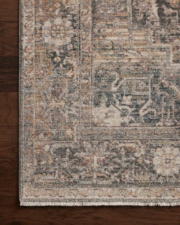 Lyric Denim Area Rugs - Traditional - Neutrals & dark navy - The Boho House