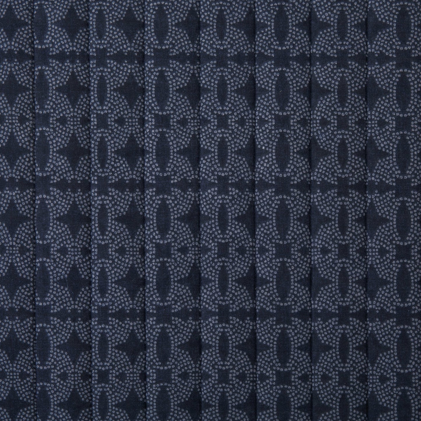 Octavia Reversible Quilt Set - Indigo Blue Shades - Medallion Pattern & pointillist diamond Pattern - The Boho House