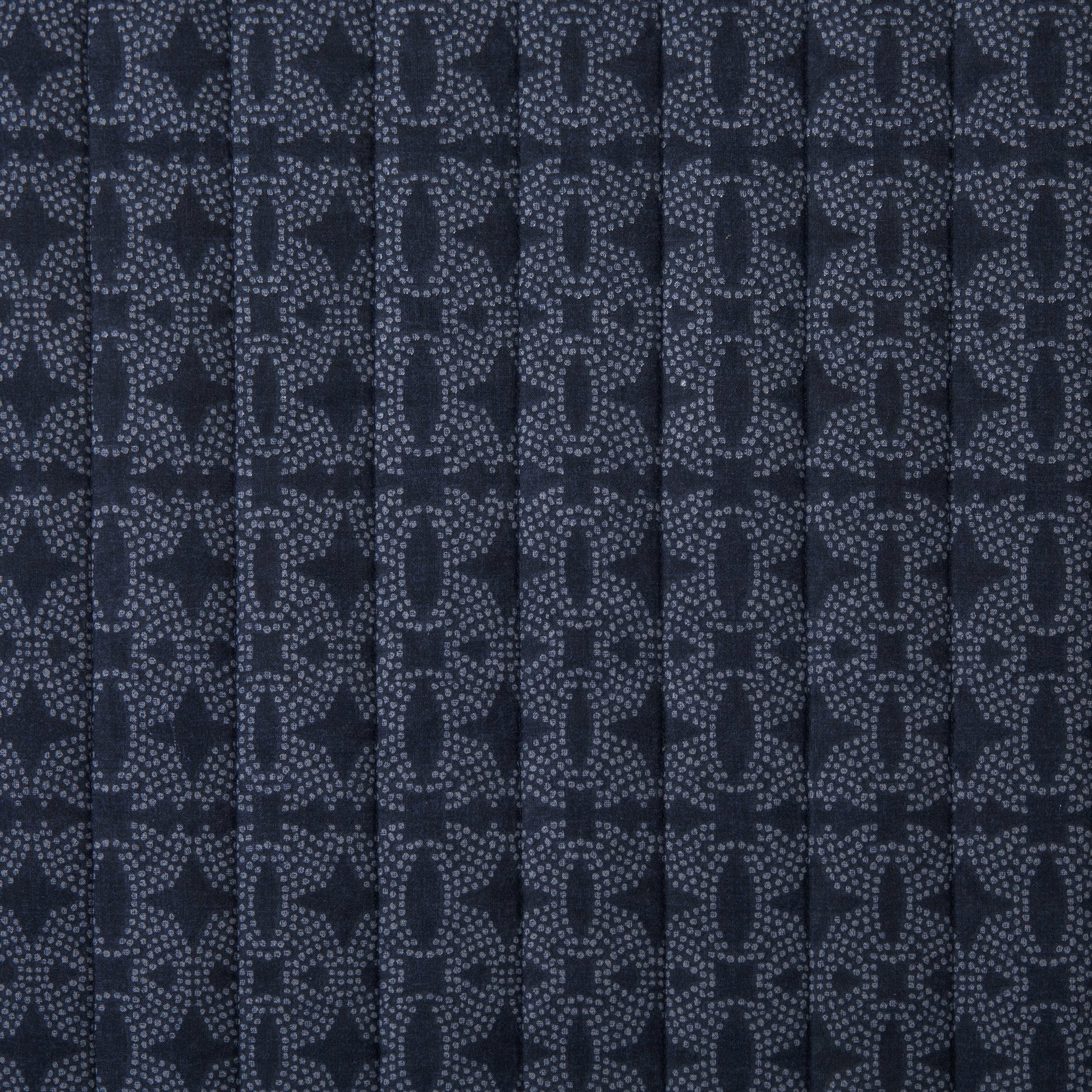 Octavia Reversible Quilt Set - Indigo Blue Shades - Medallion Pattern & pointillist diamond Pattern - The Boho House