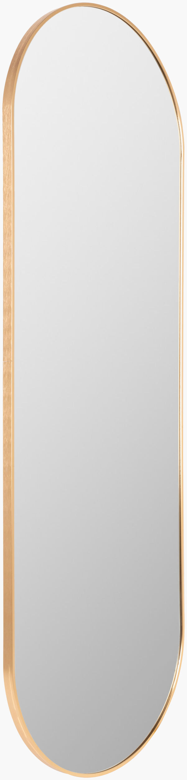 Gold Oval Long Wall Mirror