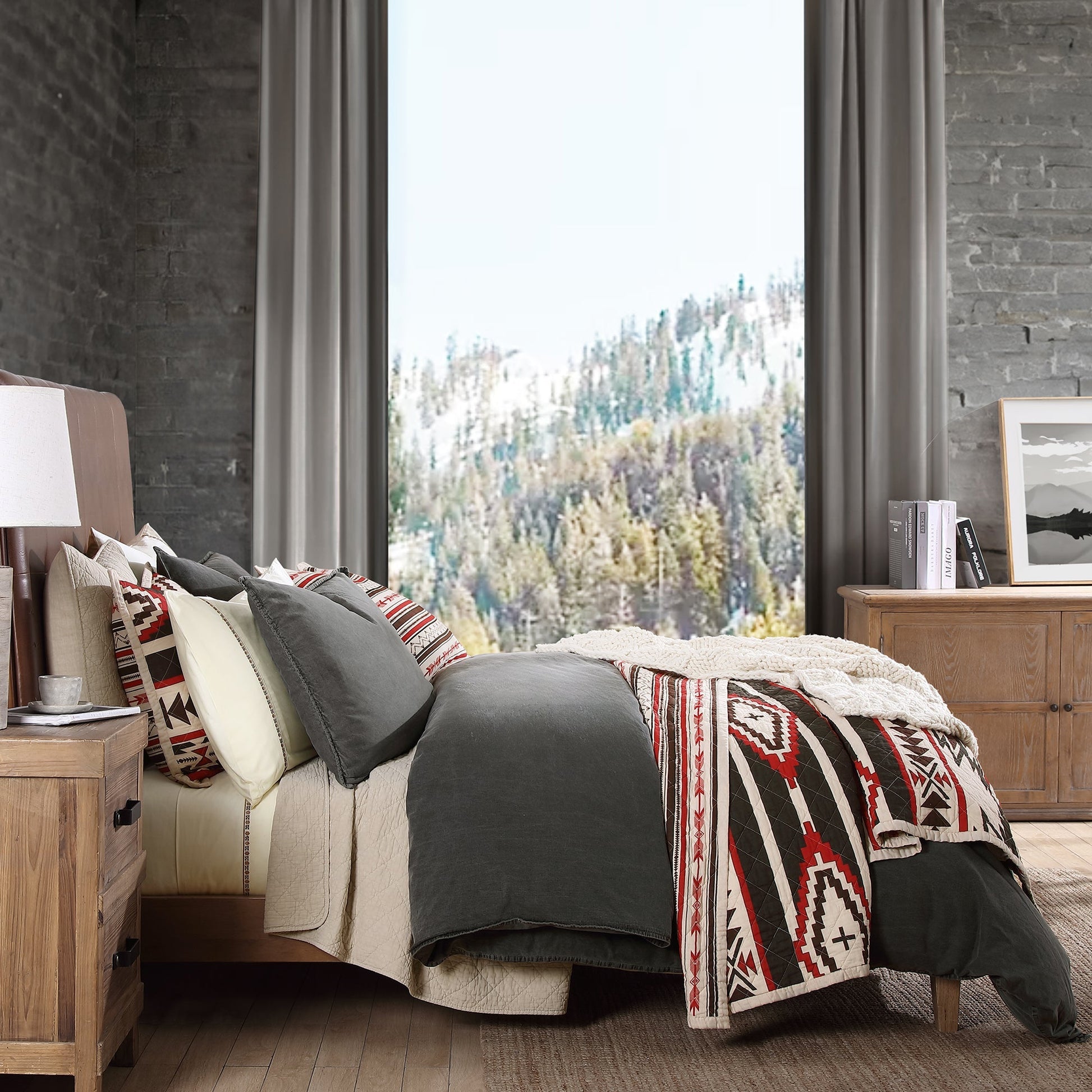 Stonewashed Canvas Duvet Cover Set - The Boho House Home Decor