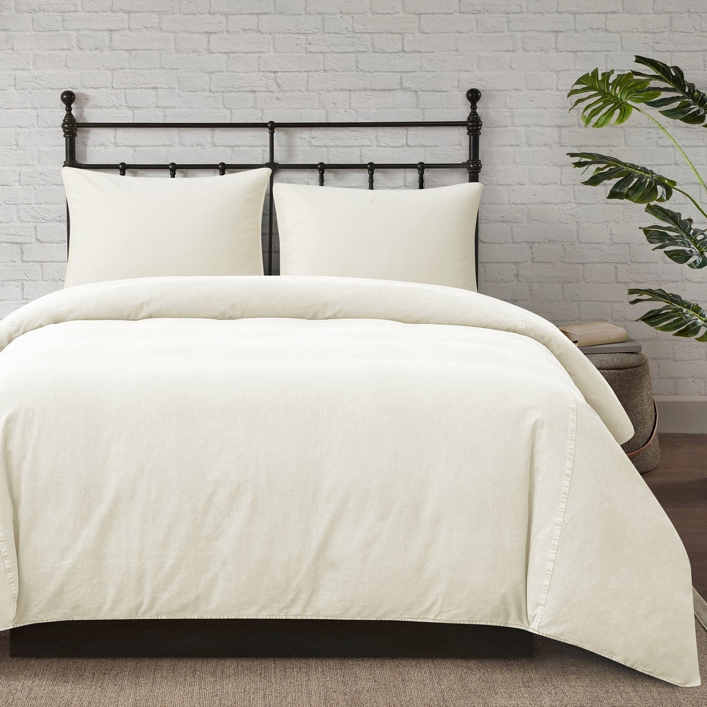 Stonewashed Canvas Duvet Cover Set - The Boho House Home Decor