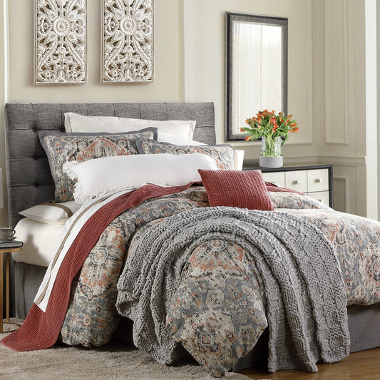 Vintage Kilim Bedding Set - Neutrals & vivd colors - Vintage Pattern - The Boho House