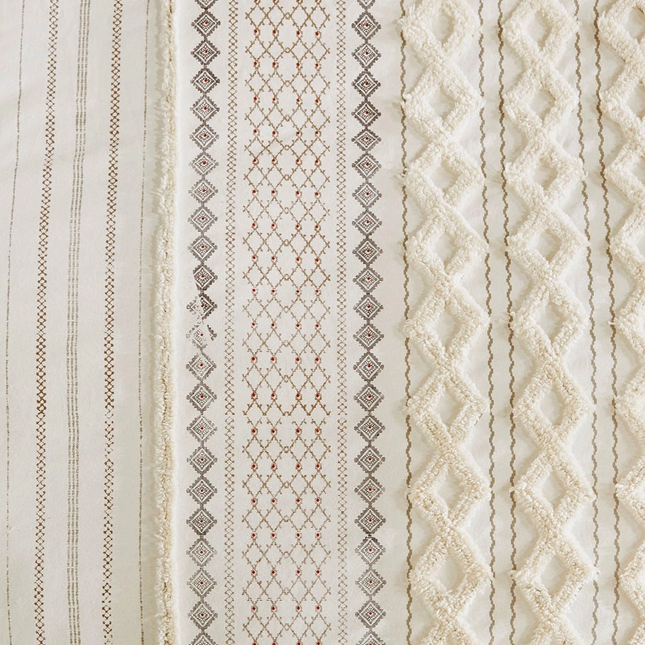 Aspen bedding fabric detail - The Boho House Home Decor