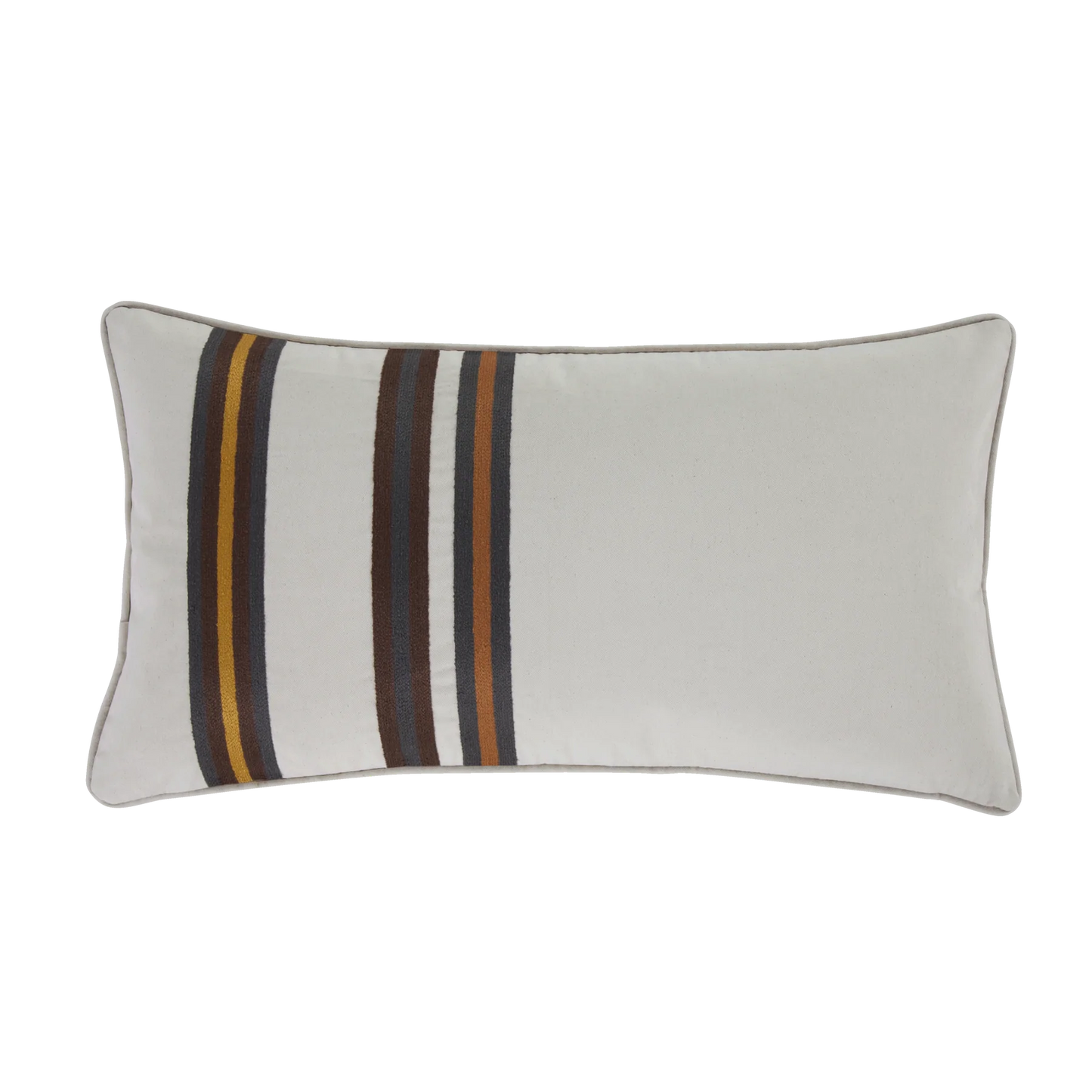 McKay Creek Lumbar Pillow - 14" x 26" - Cotton cavas - Feather fill - Piped Edge - Tailored Finish - The Boho House