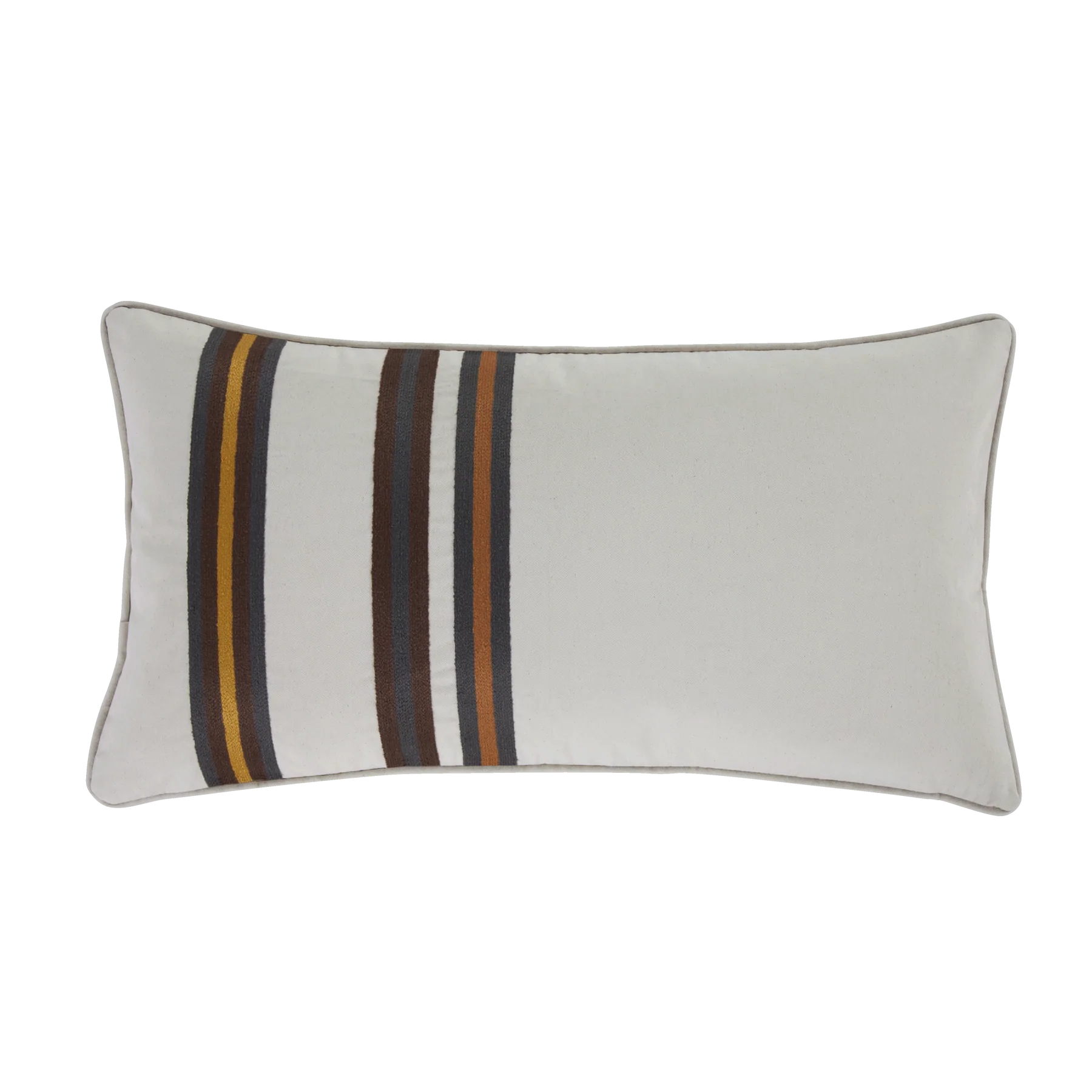 McKay Creek Lumbar Pillow - 14" x 26" - Cotton cavas - Feather fill - Piped Edge - Tailored Finish - The Boho House