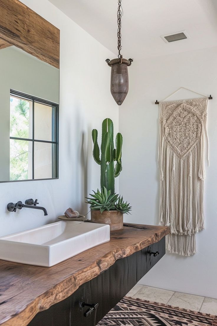 Modern Bohemian Bath Decor - The Boho house