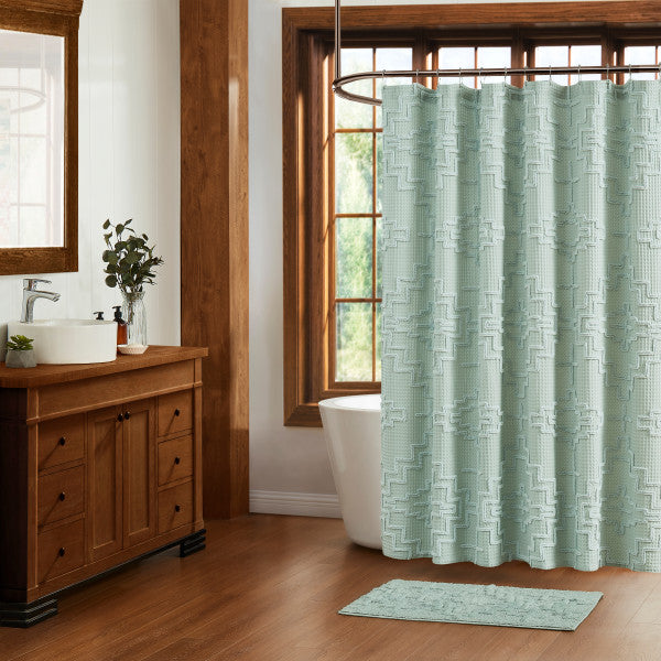 Shower Curtains - Western+Boho Shower Curtain - Teal Shower Curtain - The Boho House