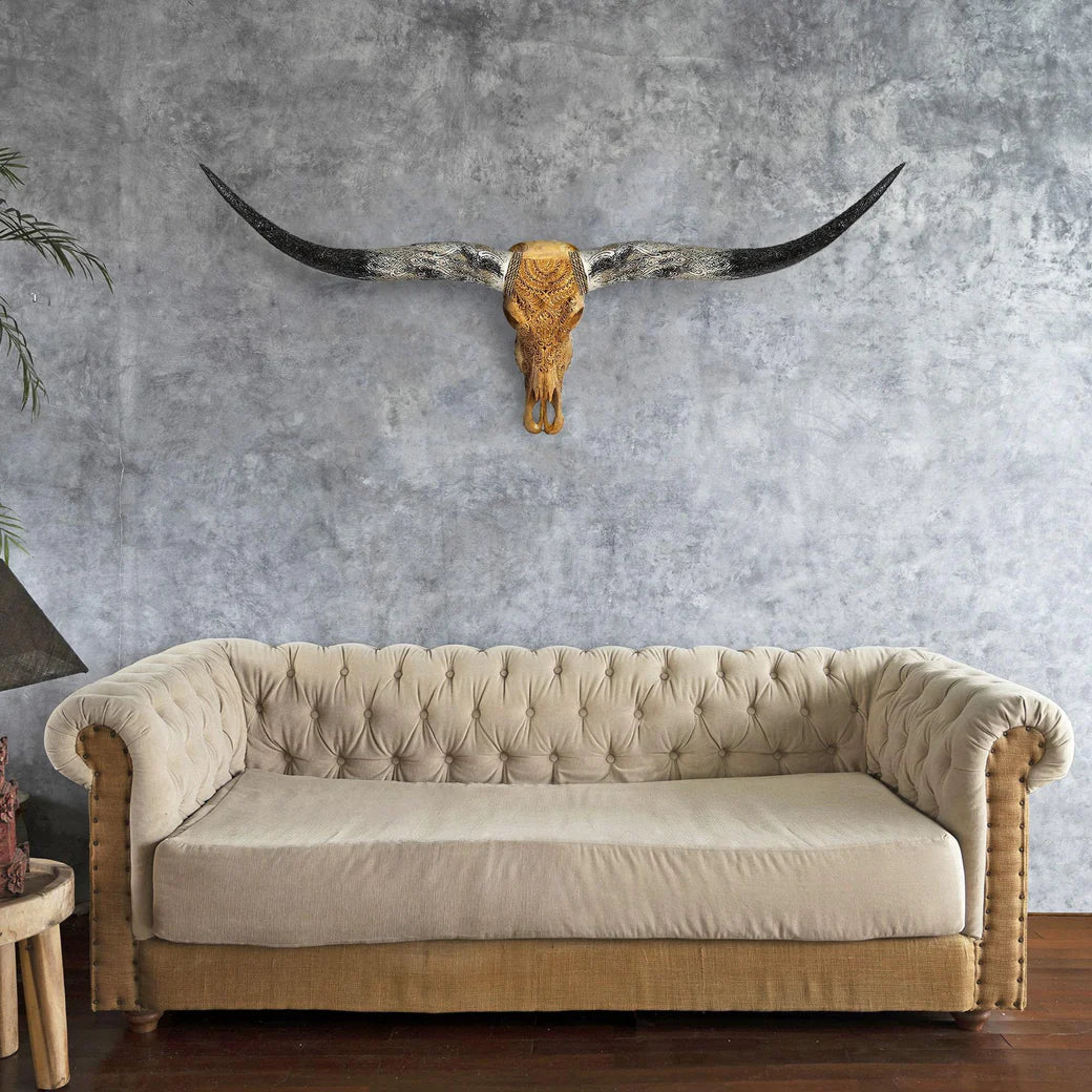 Antique Gypsy Soul Longhorn Skull - The Boho House