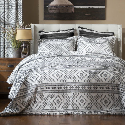 Aspen Comforter Set - Back & White - Geometric Design - The Boho House