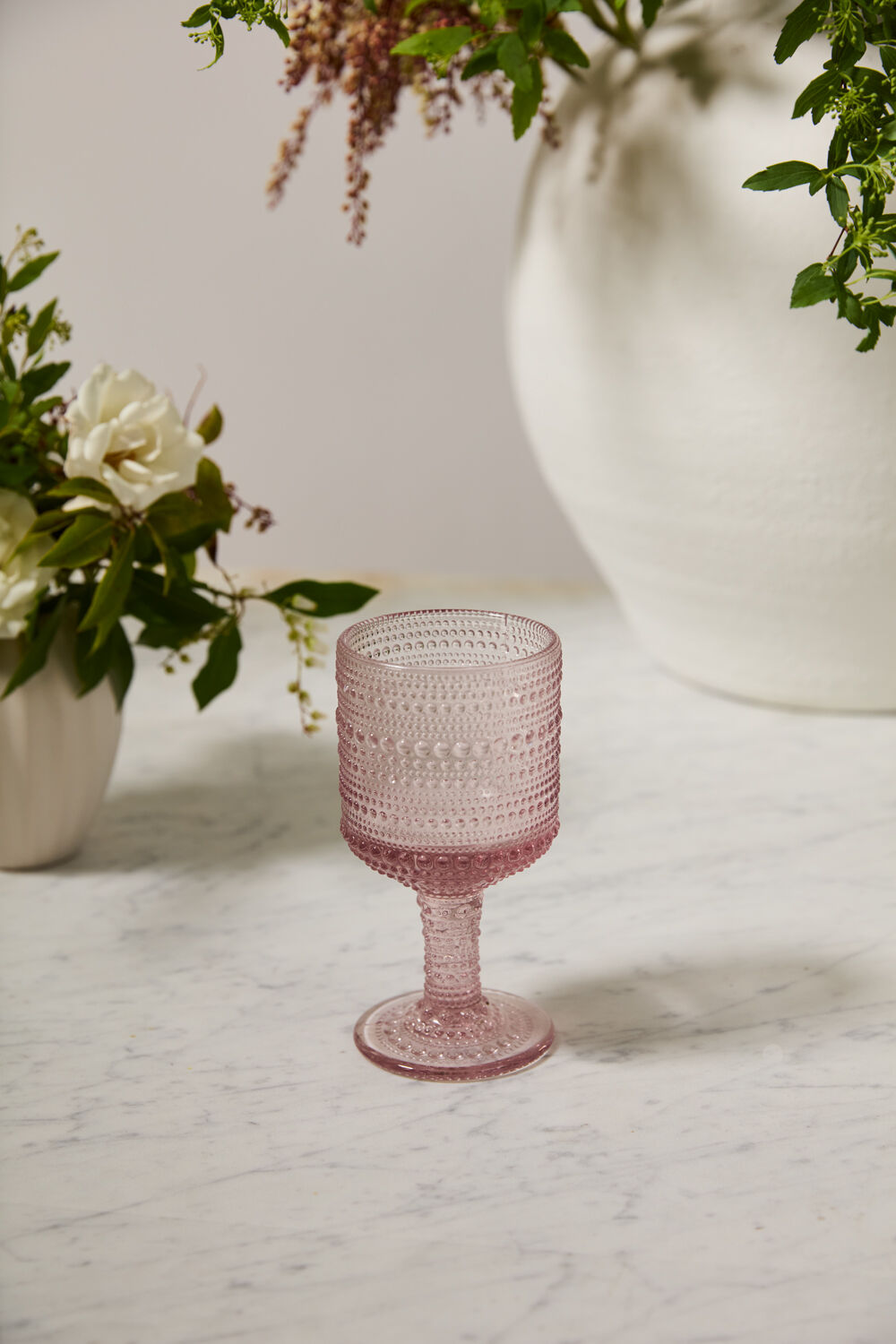 Aurora Beaded Pink Glassware -  Wine Glasses - Beaded Drinkware - Glass ware - Barware - Pink Glass - The Boho House