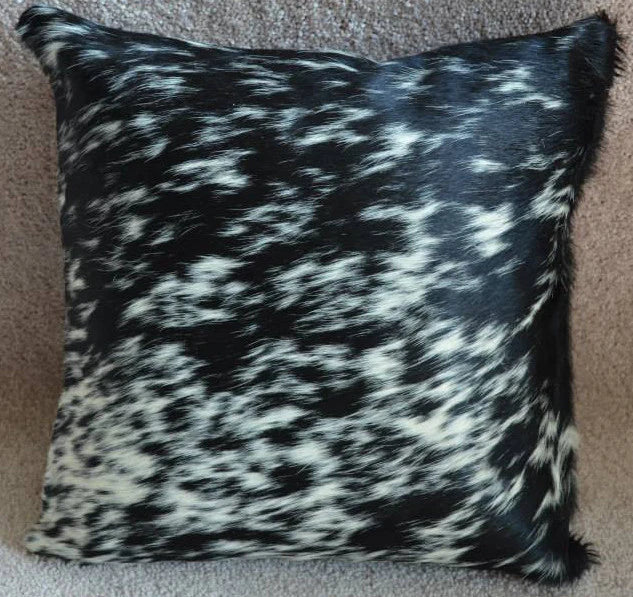 White and Black Salt & Pepper Cowhide Pillow Cover - The Boho House