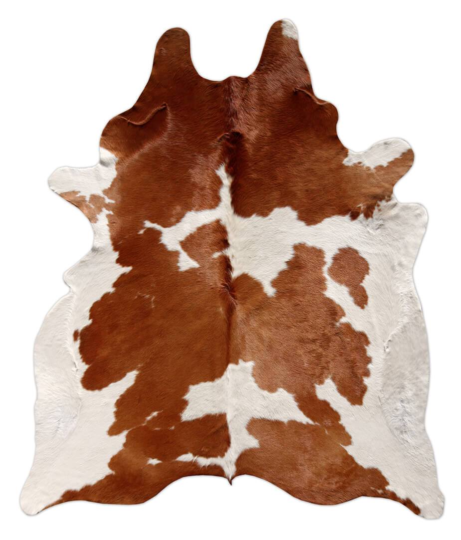 Brown White Classic Cowhide