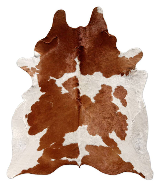 Brown White Classic Cowhide
