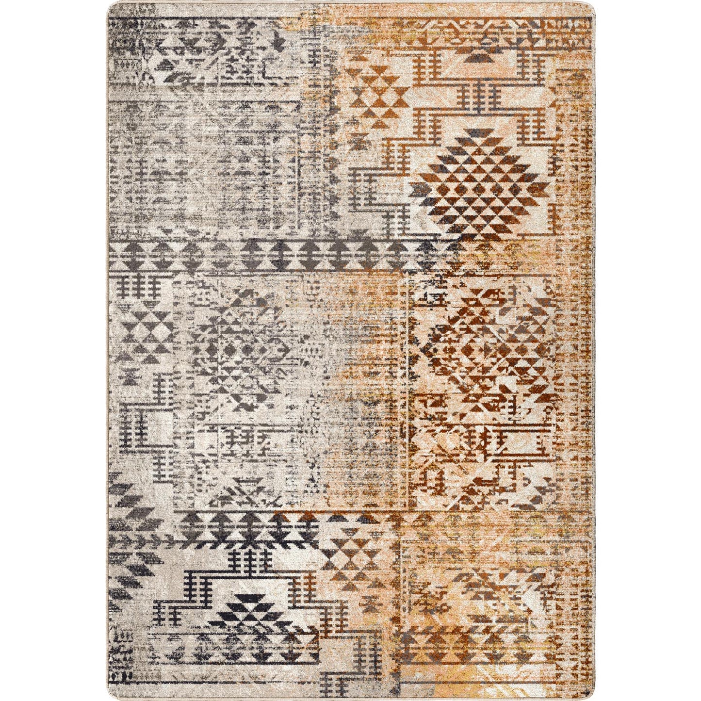 Canter Area Rugs - Aztec Design - Grey & Tan Colors - 5x8 - The Boho House