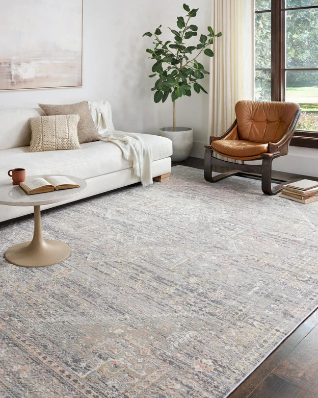 Luci Sunset Grey Area Rugs - Textured - Neutral colors - The Boho House