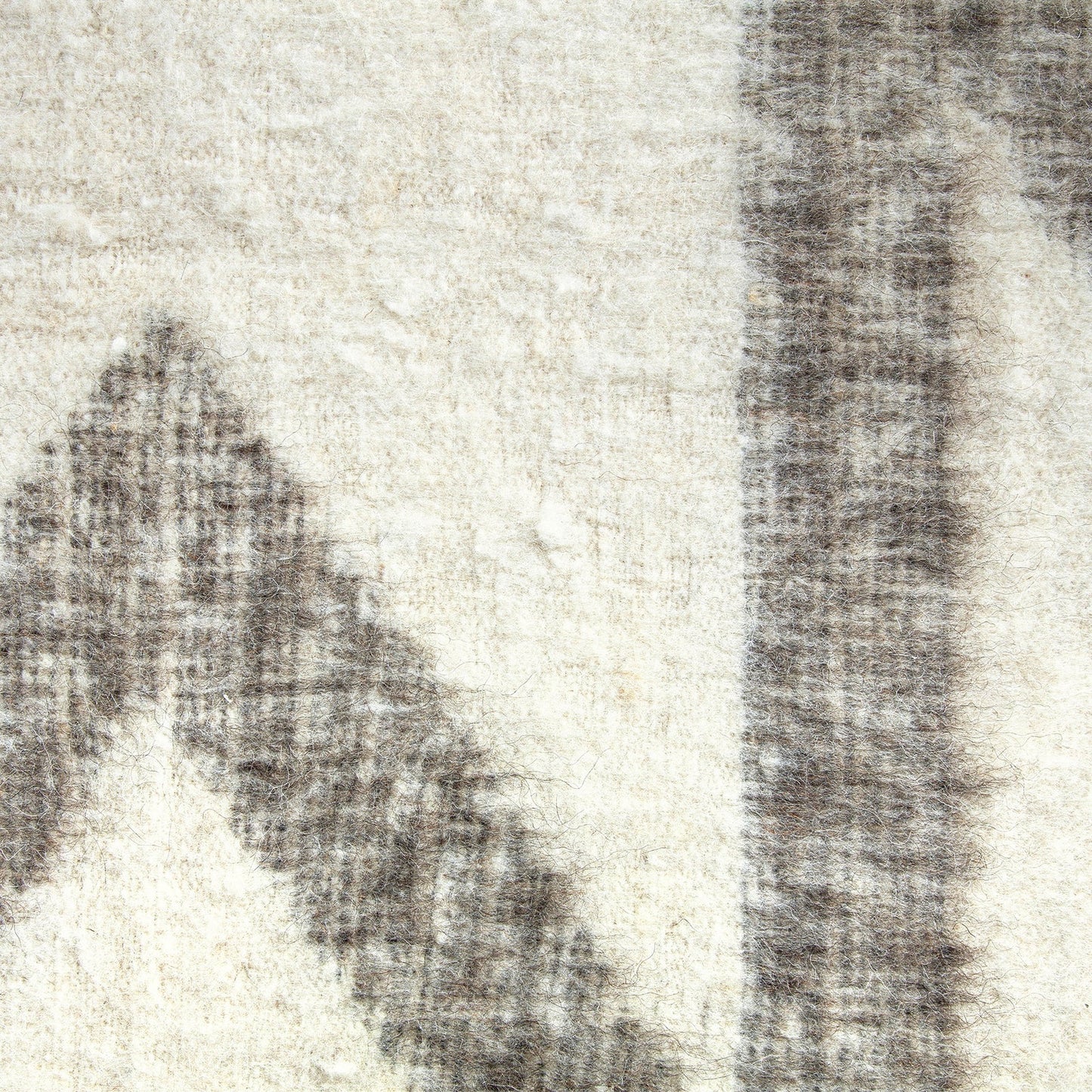Momostenango Handwoven Blanket - 100% wool - Handwoven - Grey & White - The Boho House