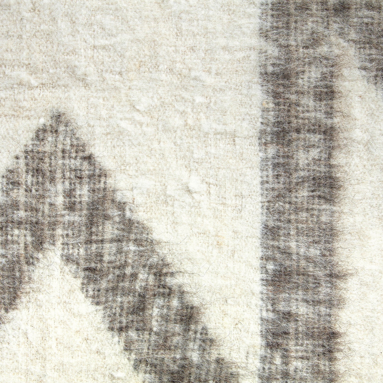 Momostenango Handwoven Blanket - 100% wool - Handwoven - Grey & White - The Boho House
