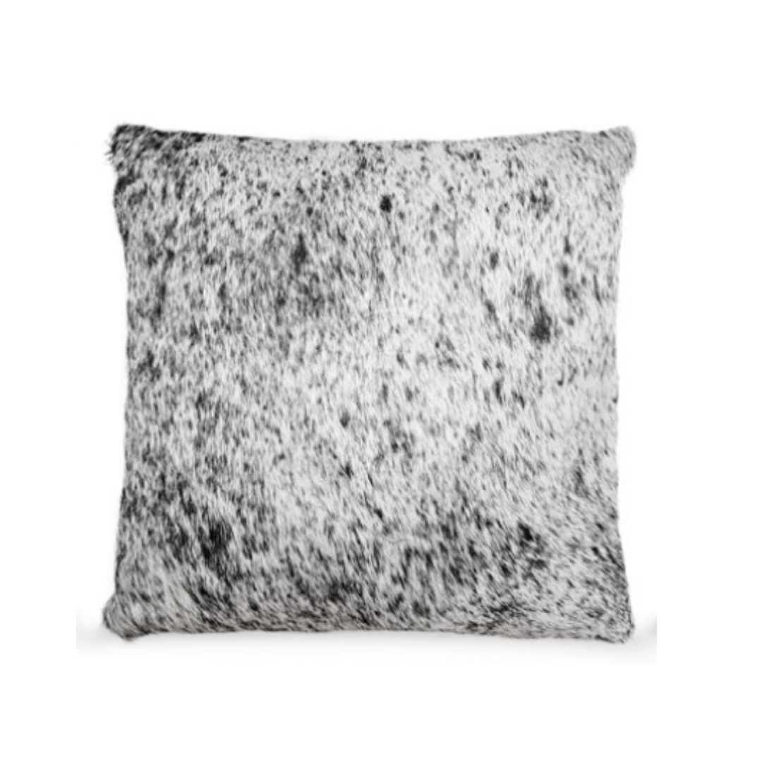 Salt & Pepper Cowhide Pillow Cover - Square Pillow - The Boho House