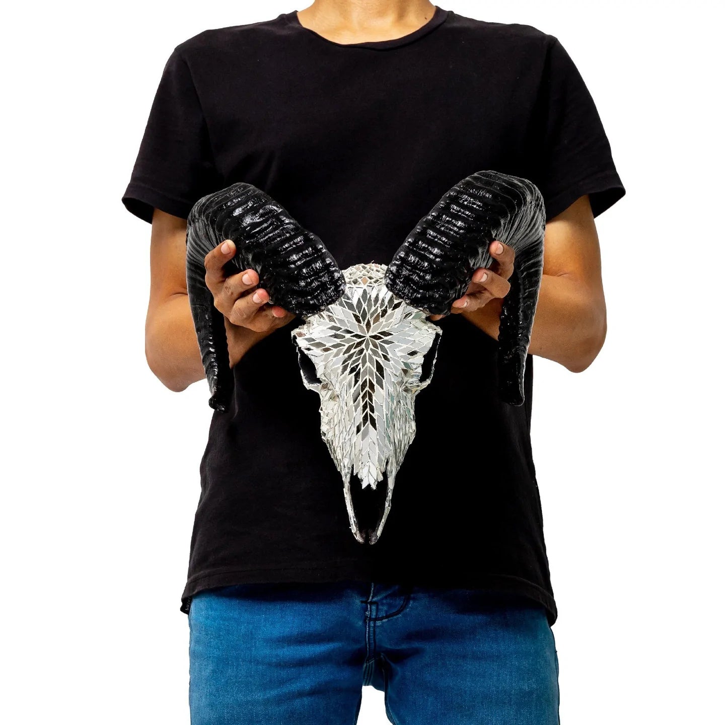 Disco Diva Ram Skull - Skull Size - The Boho House