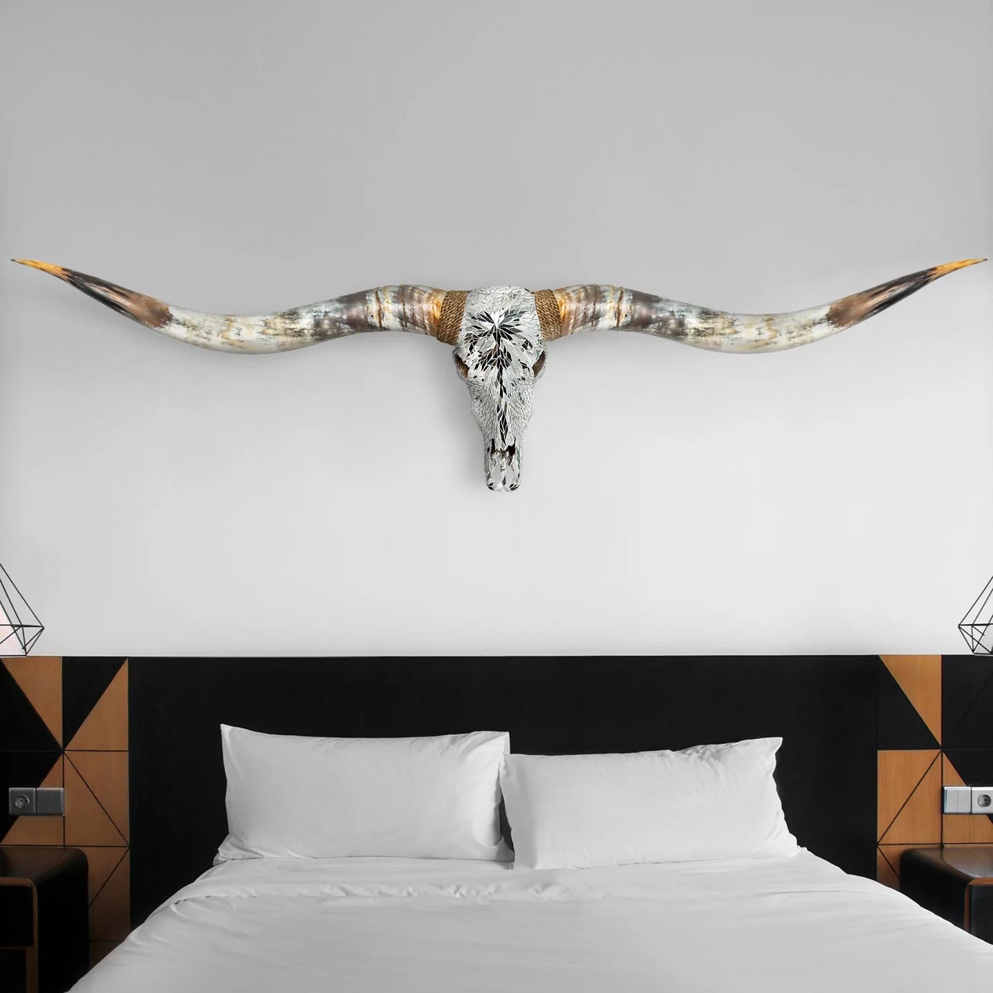 Disco Diva XL Longhorn Skull - The Boho House