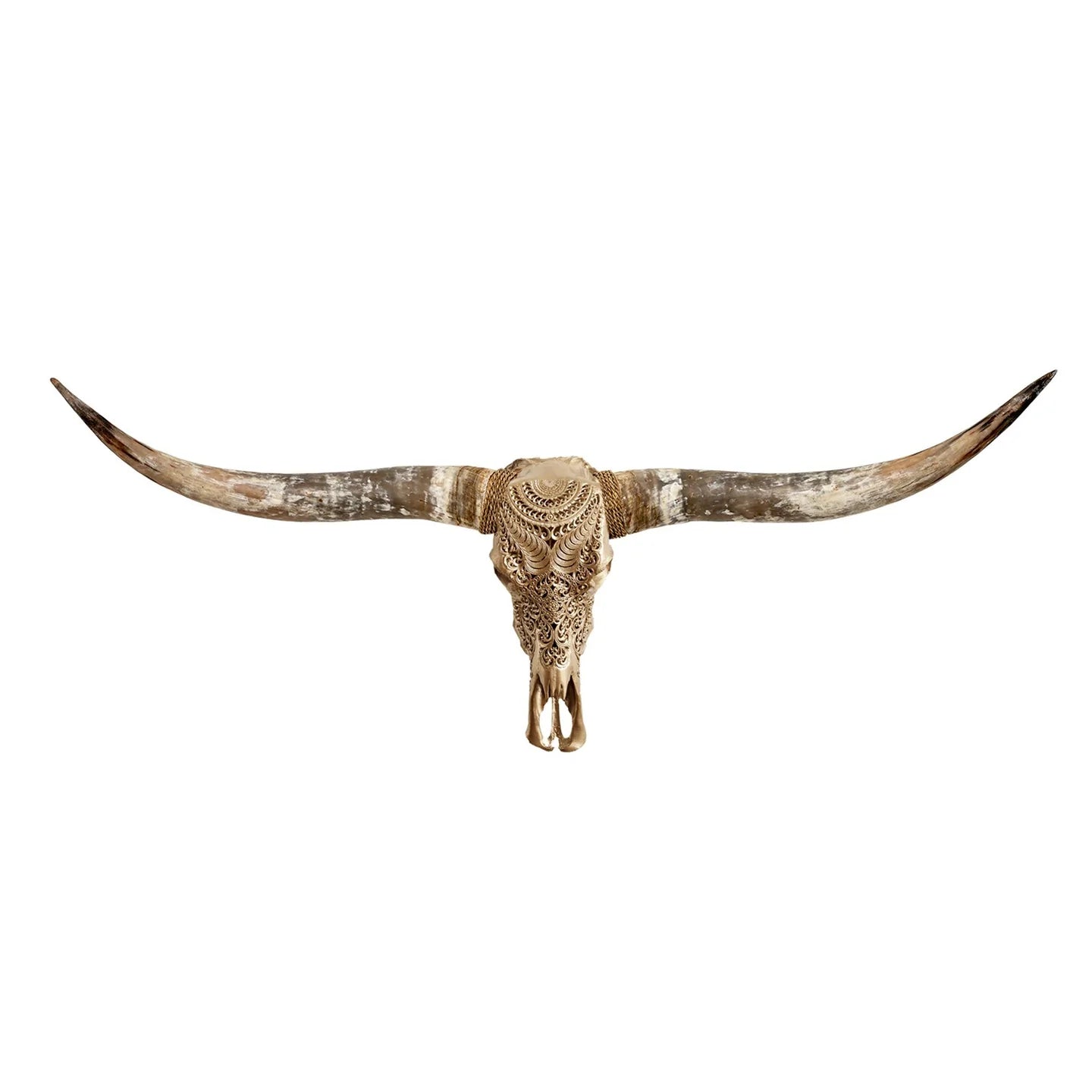 Gold Gypsy Soul Longhorn Skull - The Boho House