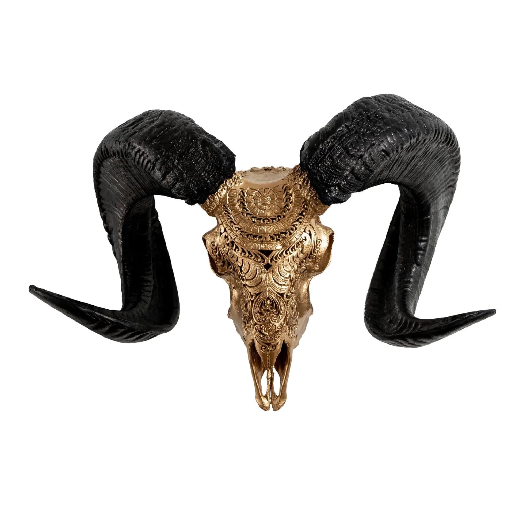 Gold Gypsy Soul Ram Skull - The Boho House