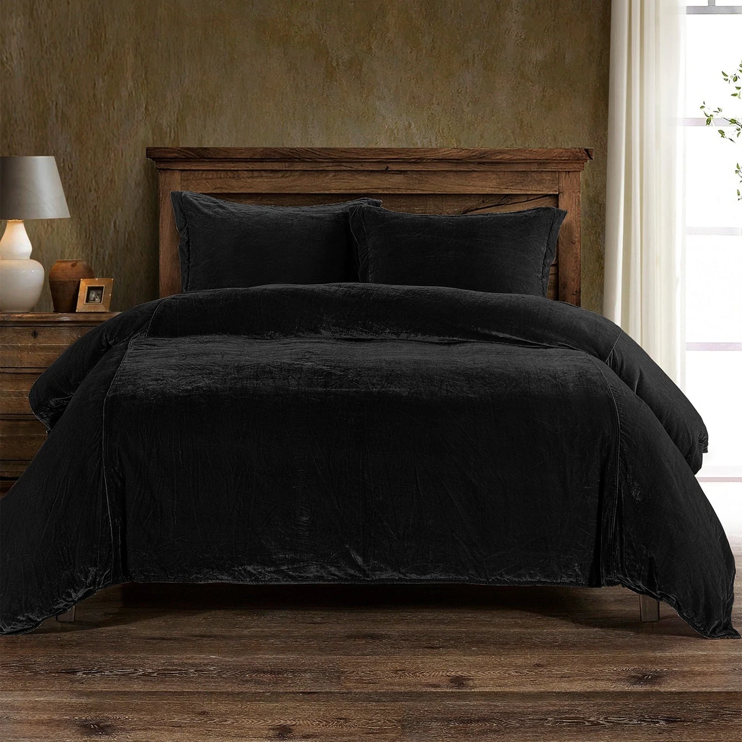 Lila Velvet Duvet Cover Set