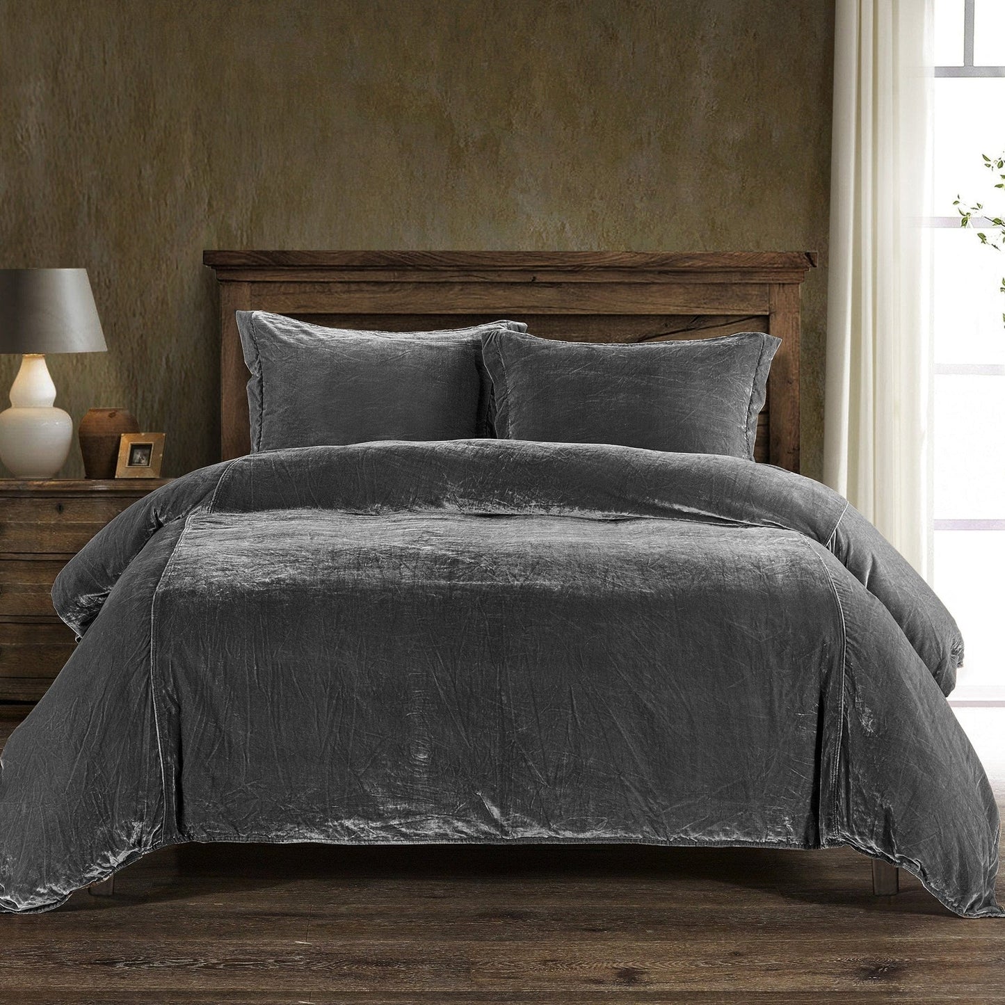 Lila Velvet Duvet Cover Set