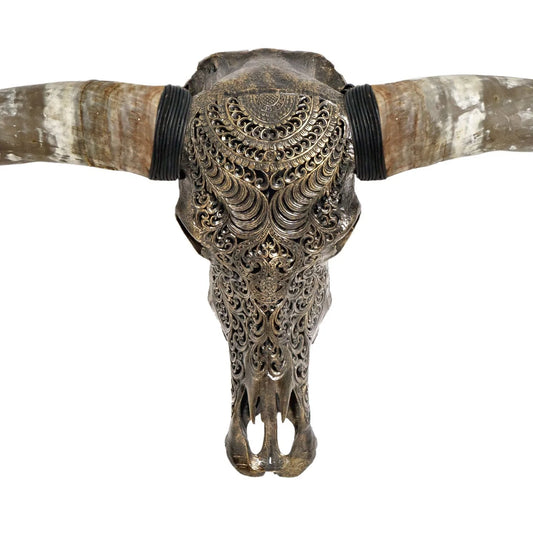 Bronze Gypsy Soul Longhorn Skull - The Boho House