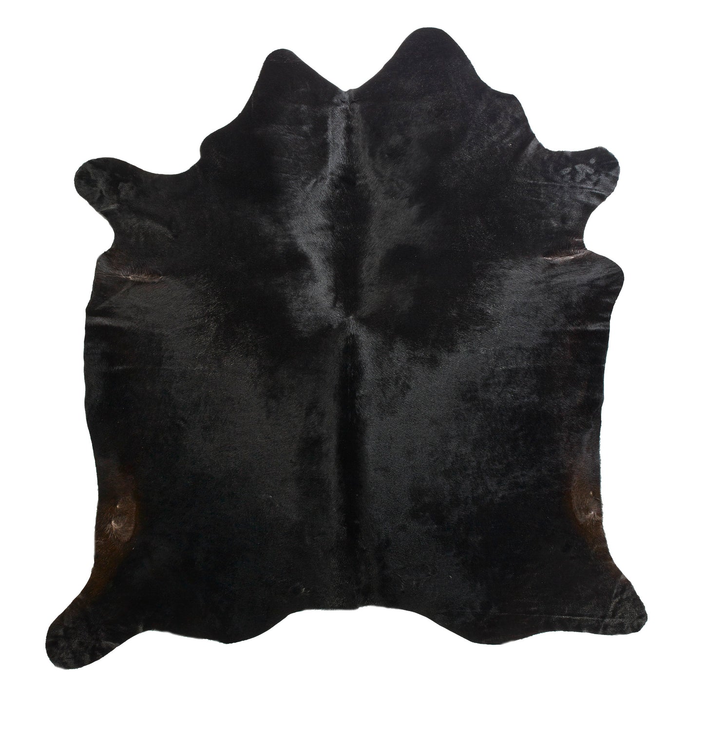 Midnight Black Luxury Cowhide - 100% Brazilian Cowhide - Hair on Hide - Black Cowhide - The Boho House